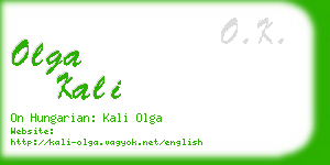 olga kali business card